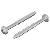 Vidaxl Lesen vijak 2 szt. srebrna 9,8 x 53 mm Jeklo