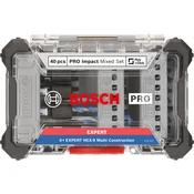 BOSCH Sada šroubovacích bitů a vrtáků Multi Construction PRO Impact, 40 ks 2608521U85