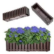KADAX Balkonski cvetlični lonec 58 x 18 x 16,5 cm rjav za balkon