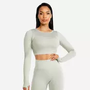 Squat Wolf Women‘s Seamless Crop Top Marl Ice