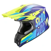 Motocross kaciga Scorpion VX-16 EVO AIR Slanter mat plavo-fluo žuta rasprodaja