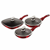 Berlingerhaus Komplet ponvic z marmornato površino 6 kosov Burgundy Metallic Line BH-6189