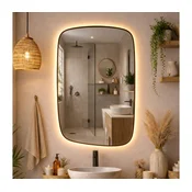 Baltica Design-LED Ogledalo z vgrajeno LED osvetlitvijo STONE CALM 15W/230V 2700K 90x60 cm IP65 črna