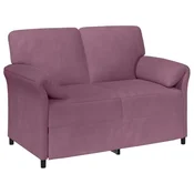 Vidaxl Kavč za 2 osebi Vijolična 138 x 83 x 95 cm Žamet