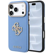 Ovitek Guess Smooth Big Strass Logo za iPhone 17 Pro/18 Pro - light blue