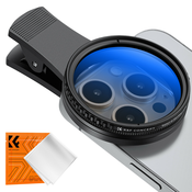 K&F 52MM universal mobile phone holder, equipped with CPL filter, lens coating, +1pc vacuum cleaning