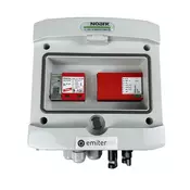 Switchgear attached DCAC hermetic IP65 EMITTER with DC surge arrester Dehn 1000V type 1+2, 1 x PV string, 1 x MPPT // og. AC Dehn type 1+2, 16A 1-F