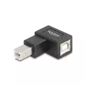 Delock USB 2.0 adapter, tip B, muški USB na ženski USB, 90° pod pravim kutom