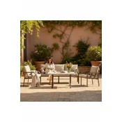 HANAH HOME Baštenska garnitura Nergiz Mermer 3+1+1 Beige