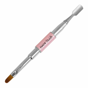 Čopič NANI vel. 6 + lopatka za poli gel – Metallic Pink