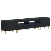 vidaXL 5-delna LED TV omarica ARNHEM Črna Inženirski les