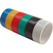 izolir traka, 6 komada, u boji; 19 mm x 18 m x 0,13 mm (3 m x 6 komada)