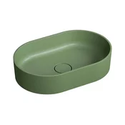 OMNIRES OVOUNOL - Namizni umivalnik OVO 55x36 cm mat olive