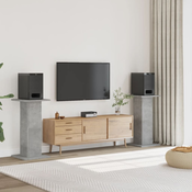 vidaXL Stojalo za zvočnike 2 kosa betonsko sivo 30x30x80 cm inž. les