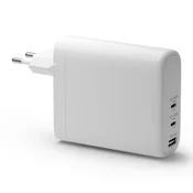 Omrežni GaN polnilnik dbramante1928 re-charge - 140 W + 100 W + 18 W EU - bel