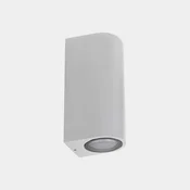 LEDS-C4 Eko Dvojna zunanja stenska svetilka, bela, širina 7 cm, aluminij - Sodobni