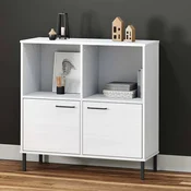 Vidaxl Knjižna omara z nogami 90x35x90,5 cm trden les OSLO