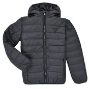 Guess Puhovke HOODED LS PADDED PUFFER W ZIP Črna