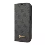 Maska na preklop Guess PC/ TPU 4G Metal Camera Outline Book za iPhone 14 crna.