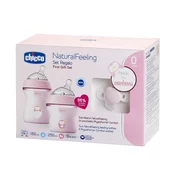 Chicco Set za hranjenje (steklenica 150ml, steklenica 250ml, cucla Physio Comfort 0m+), roza