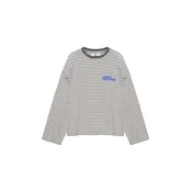 Pull&Bear Majica RAYAS 1 modra/temno siva/bela