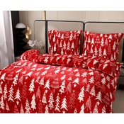 Mikropliš posteljnina CHRISTMAS TREES rdeča Dimenzije posteljnine: 2 kom 70 x 90 cm | 200 x 220 cm