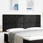 vidaXL vidaXL LED vzglavje z LED lučmi Diamantni Črna 100 cm Žamet, (5000044039)
