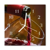 tulup.si Steklena kvadratna ura Vino 30x30 cm