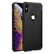 iPhone XS Max 6.5 IMAK VEGA silikonska futrola za telefon – otporna na udarce, s izrezom za logotip, CRNA