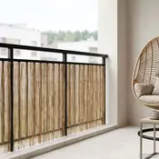 vidaXL Vrtna ograja Karbonizirano 600 x 100 cm Trsje