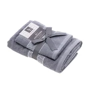 StaRDEČo Set brisača Veiga 55x40 in 100x55cm/2 kos/siva/bombaž