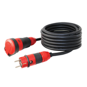 Commel produžni kabel s utikacem i natikacem šuko, svjetlosni indikator napona, H07RN-F 3G2,5 / 10 m