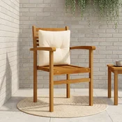 vidaXL Hrbtna blazina PUTTEN 100% poliester Krem 40 x 40 x 10 cm