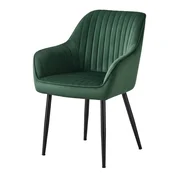 Songmics Jedilni stol z žametnim oblazinjenjem naslanjač 625x60x85 cm siv
