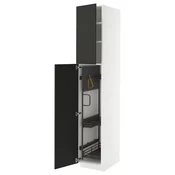 METOD Visoki element-ostava, bela/Nickebo boja antracita, mat, 40x60x220 cm