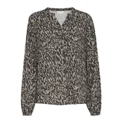Kaffe Bluza Mathilde temno bež/črna