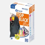 Tulip Disposable Nitrile Gloves Black Color - Size S 100 Pairs