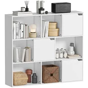 HOMCOM HOMCOM knjižna omara iverna plošča 106D x 24Š x 95V cm bela, (5000241812)