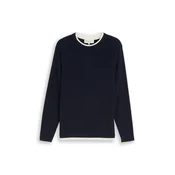TOM TAILOR DENIM Pulover mornarska / bela