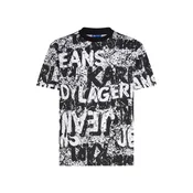 KARL LAGERFELD JEANS Majica črna / bela