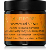 Antipodes Supernatural SPF50+ Ceramide Silk Facial Sunscreen zaščitna krema za obraz s ceramidi SPF 50+ 60 ml
