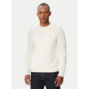 Tommy Jeans Pulover Essential DM0DM22853 Bela Slim Fit