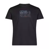 CMP MAN T-SHIRT, moška majica, črna 35F5617