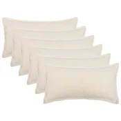vidaXL Prevleka za blazino 6 pcs HOUTEN Krem 40 x 70 cm Bouclé