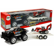 Set of Vehicles with Friction Off- road Car Black and ExcavatorGO – Kart na akumulator – (B-Stock) crveni