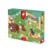 Janod Puzzle dotikovno senzorične Gozd z različnimi površinami 20 kos