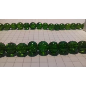 Ispucale staklene perle kugla 8 mm zelena