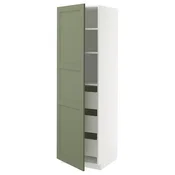 METOD / MAXIMERA Visoki element s fiokama, bela/Axstad sivozelena, 60x60x200 cm