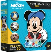 Trefl Wood Craft Junior sestavljanka V svetu Micke Mouse 50 kosov