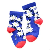 KOLY SOCKS Carape sa cveticima tamnoplave